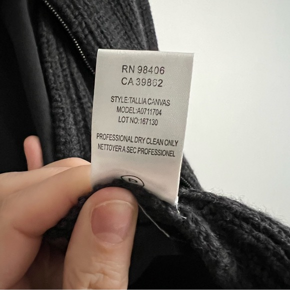 Theory Zip Up Wool and Leather Lambskin Sweater - Picture 9 of 9